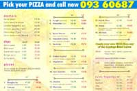 Click on image for Golden Pizza menu